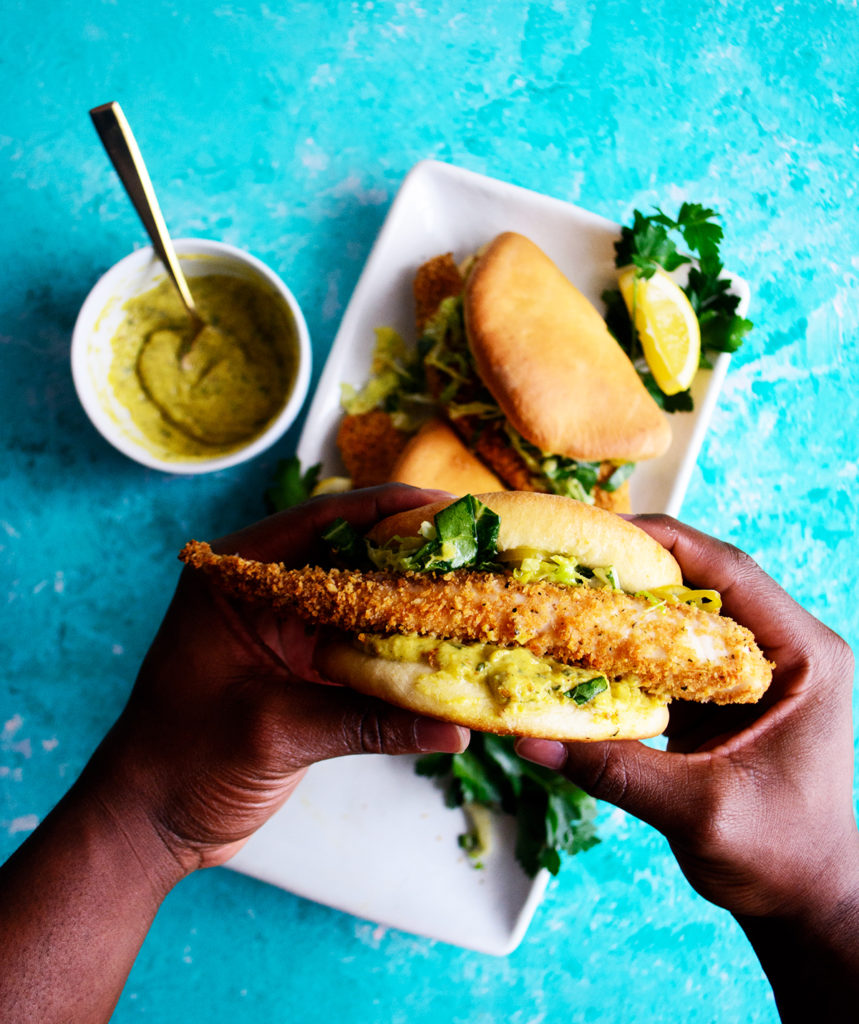 Big Mout' Fish Sandwich with Ackee Tartar Sauce - Amazing Ackee