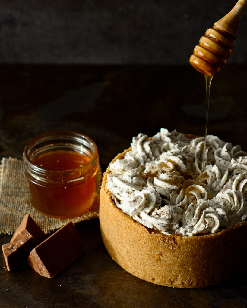 Ackee Honey Cheesecake with Toblerone Whipped Cream