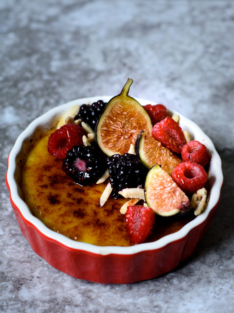 Vegan-almond-ackee-brulee-topped-with-sugared-almonds-berries-and-figs-no-baking-required