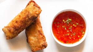 Ackee-and-saltfish-springrolls-with-chili-dipping-sauce-make-a-great-appetizer