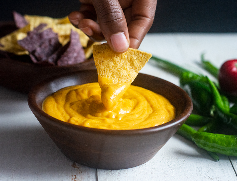 Vegan-nacho-cheese-dip-made-with-ackee