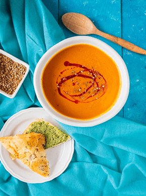 Spicy Roasted Carrot & Ackee Soup
